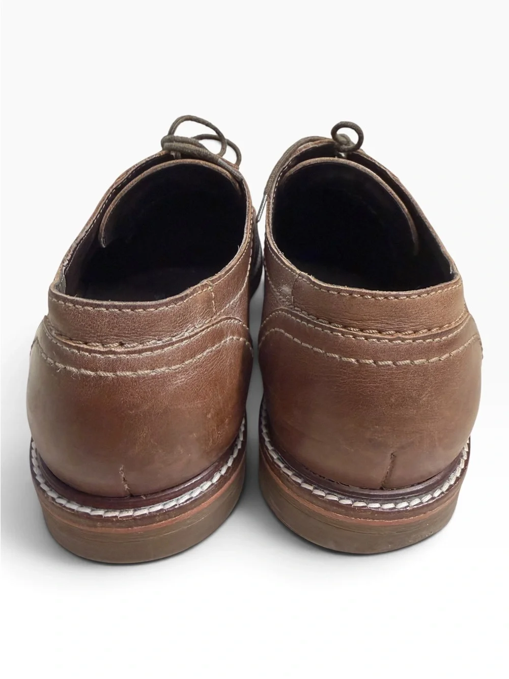 Mephisto Waino Brown Leather Derby Shoes US 12 UK 11.5 Comfort Oxford Lace Up
